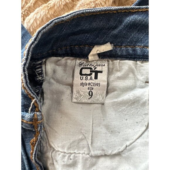 Cest Toi Womens Distressed Blue Skinny Jeans Size 9 - Picture 5 of 11